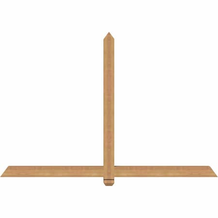 Ekena Millwork Eugene Smooth Timber Gable Bracket, Western Red Cedar, 72"W x 48"H x 3 1/2"D x 3 1/2"F, 16/12 Pitch GBW072X48X0404EUG00SWR